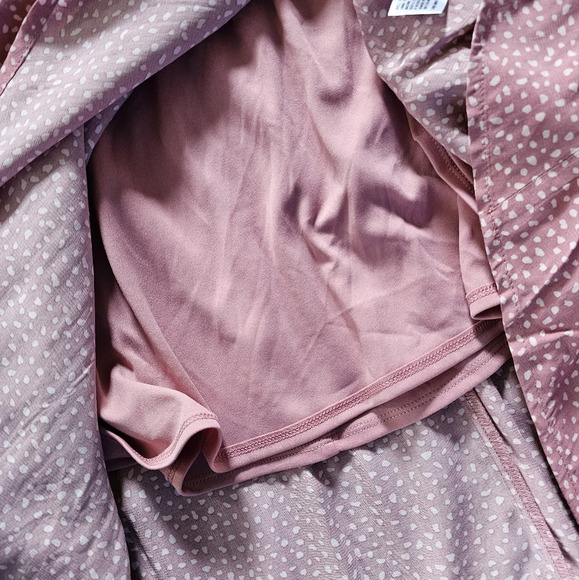 AVA & VIV Print Pink Faux-Wrap Dress with High-Low Hem Tie Waist Size Women's X - Picture 4 of 12